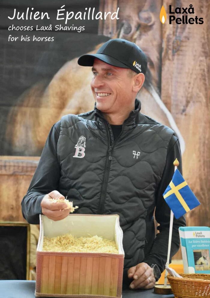 Julien Epaillard chooses Laxå Shavings for his horses